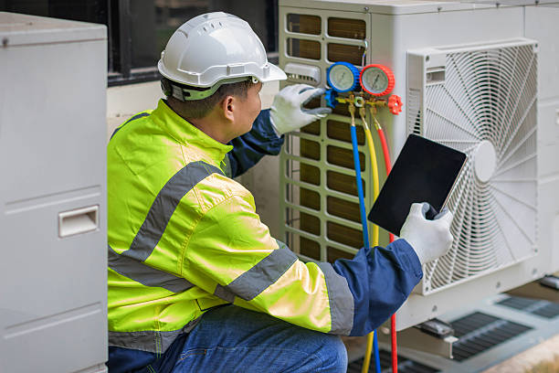 Professional Hvac technician working in Forest, VA